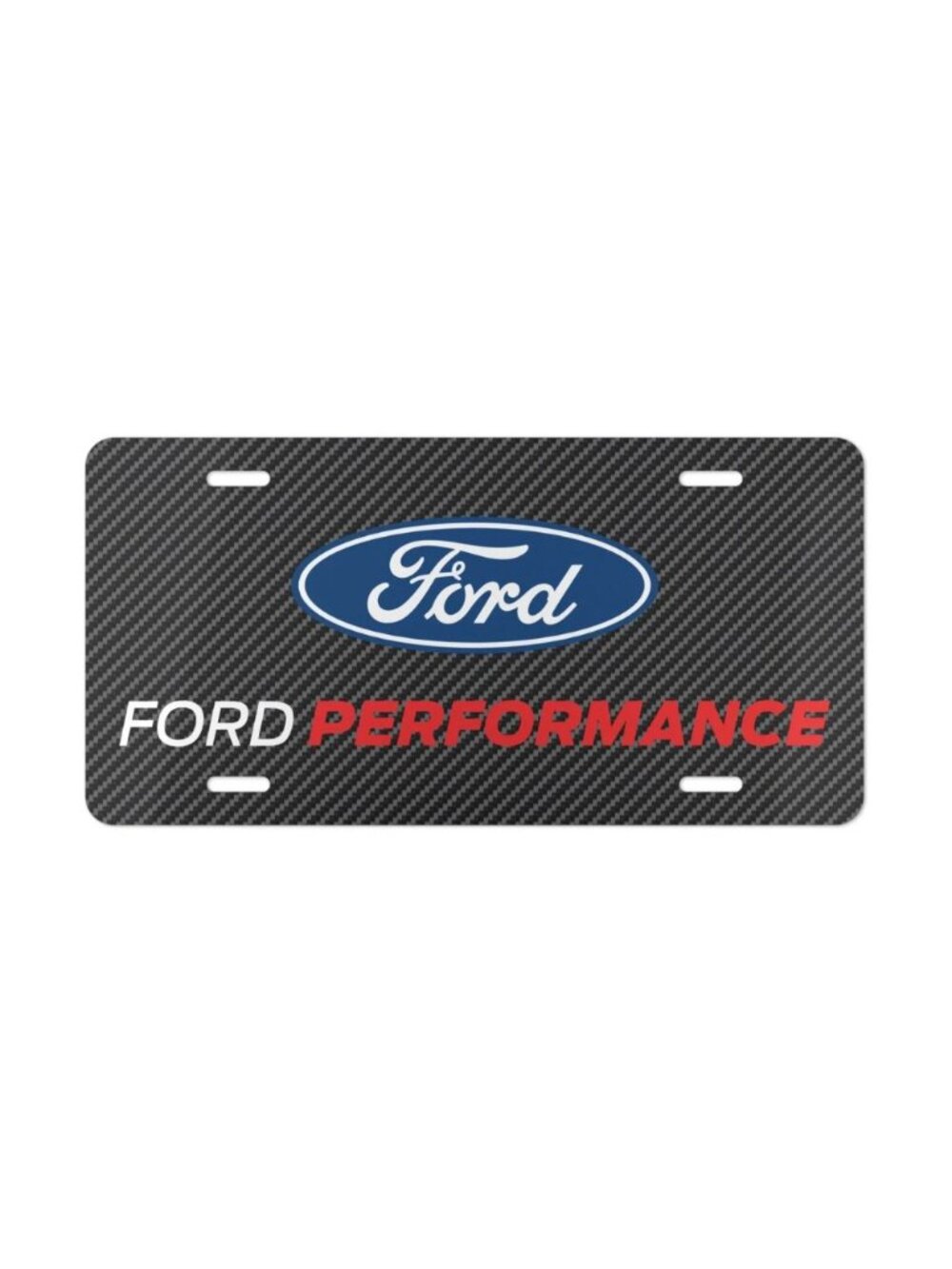 Ford Performance Carbon Fiber License Plate Style 2